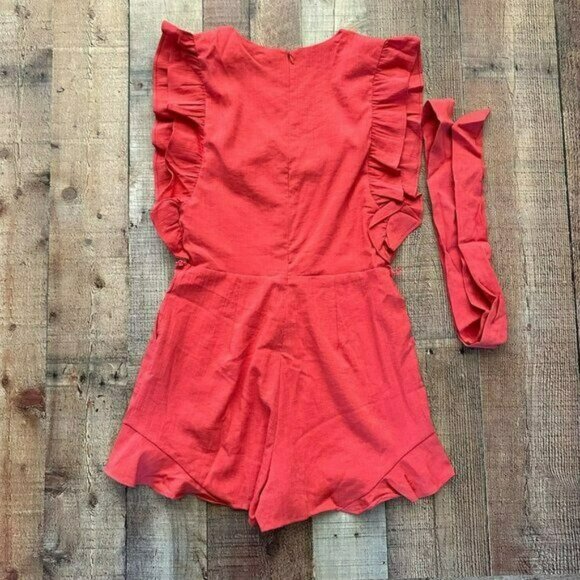 Lovers and Friends coral pink jill romper medium - Picture 8 of 10